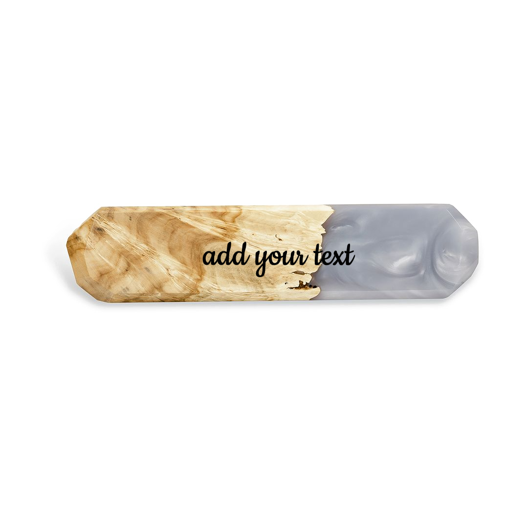 Epoxy Wooden name sign for desk