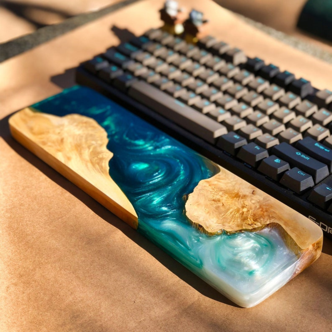 Green And White Epoxy Wrist Rest