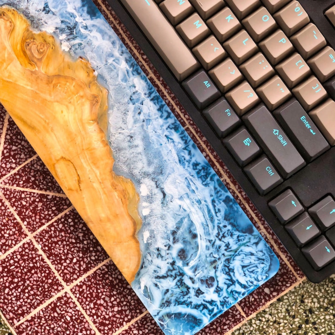 Custom Ocean Resin Wrist Rest