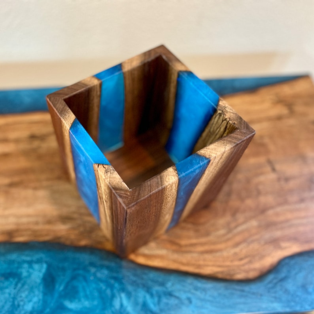 Blue wave Epoxy Tissue Boxes