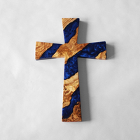 Olive Wood & Resin Wall Cross Art thumbnail