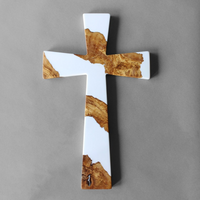 Olive Wood & Resin Wall Cross Art thumbnail