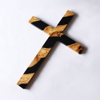 Olive Wood & Resin Wall Cross Art thumbnail