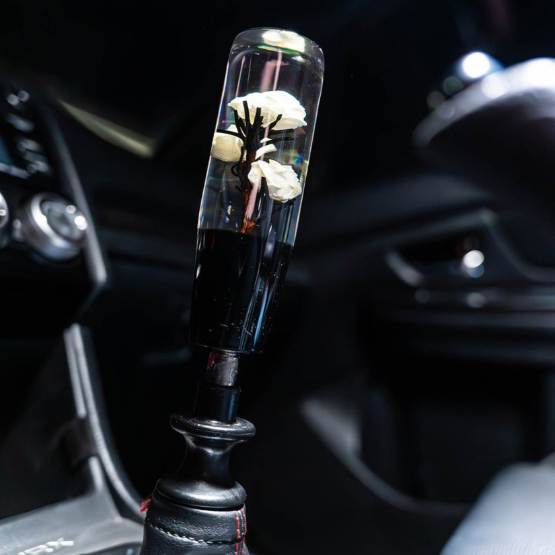 White Roses 6 Inch Shift Knob