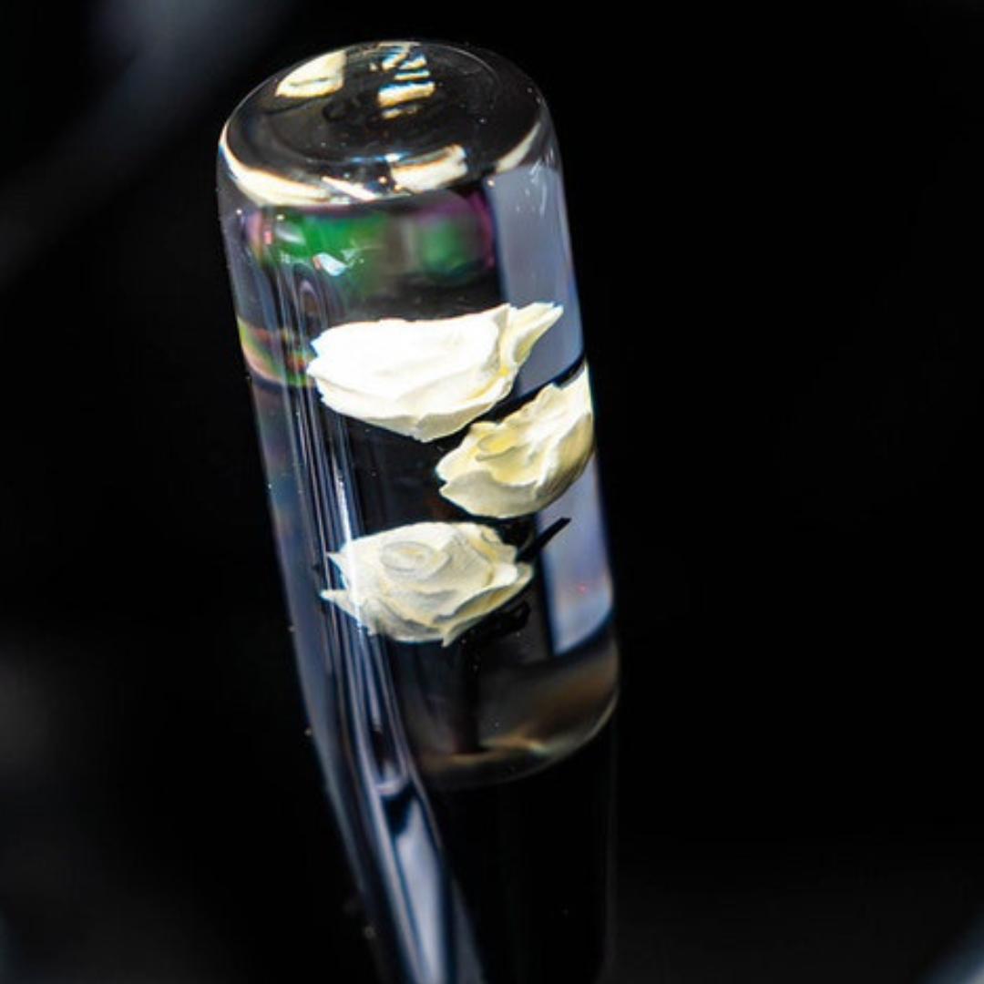 White Roses 6 Inch Shift Knob
