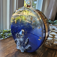 Blue Crystal Epoxy Round Clutch thumbnail