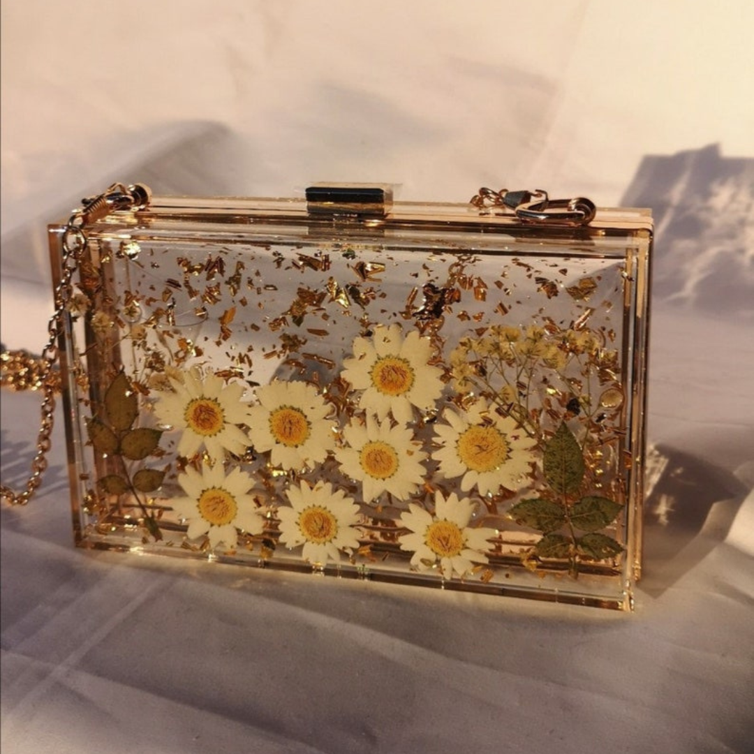 Floral Fantasy Epoxy Clutch