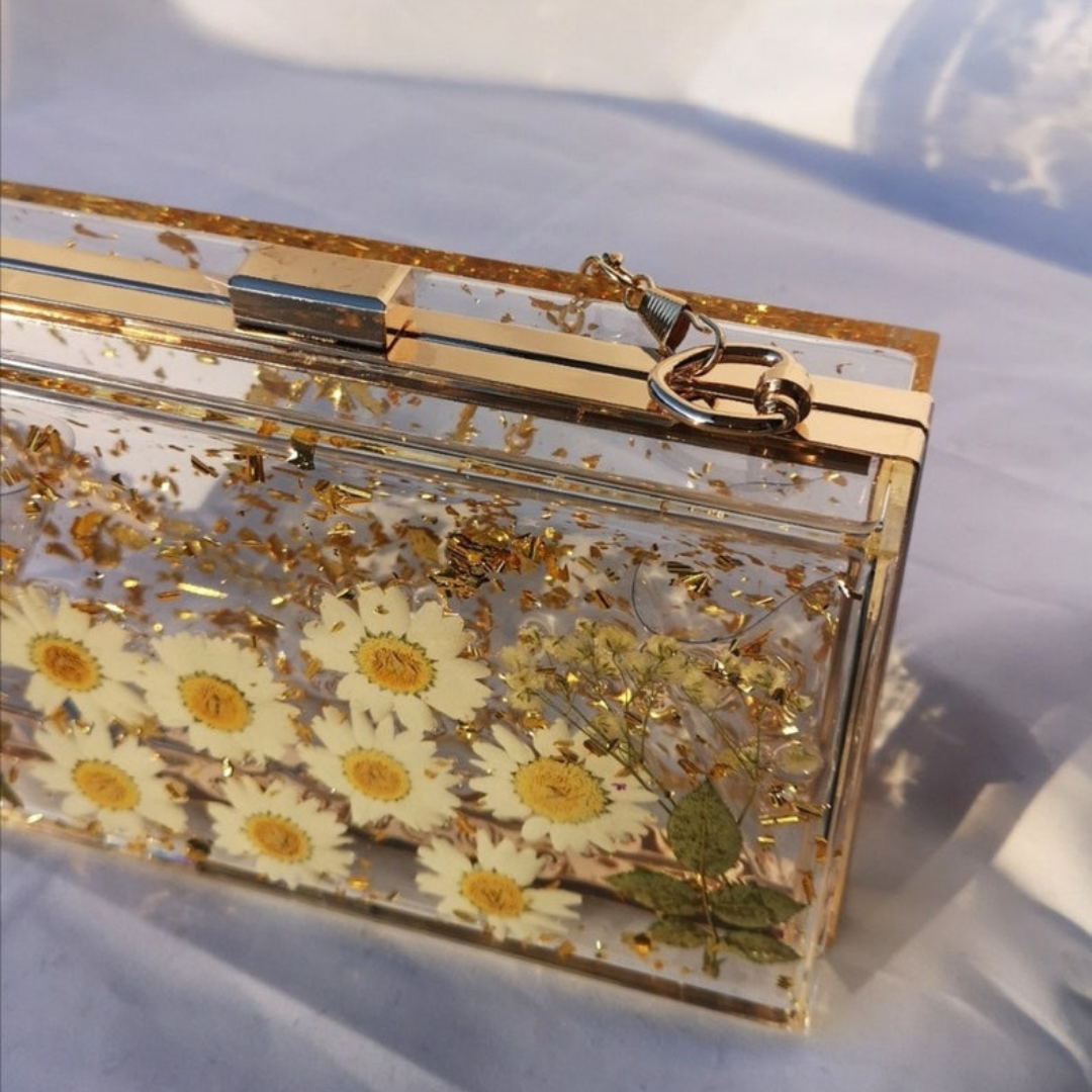 Floral Fantasy Epoxy Clutch