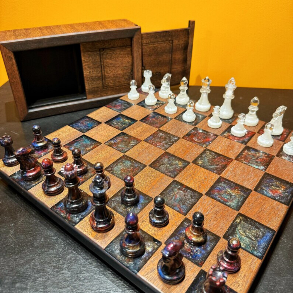 Artisan Epoxy Chess Set