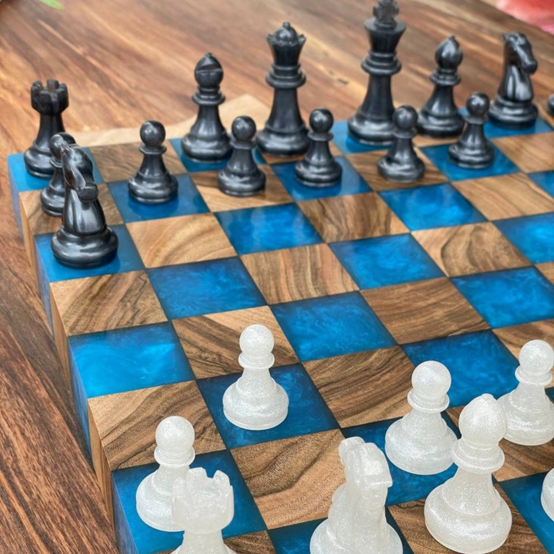 Luxury Epoxy Resin Chess Set