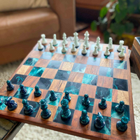 Ocean Waves Epoxy Chess Set thumbnail