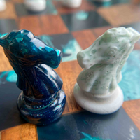 Ocean Waves Epoxy Chess Set thumbnail