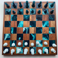 Ocean Waves Epoxy Chess Set thumbnail