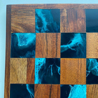 Ocean Waves Epoxy Chess Set thumbnail