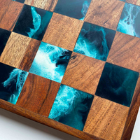 Ocean Waves Epoxy Chess Set thumbnail