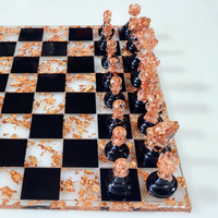 Golden Majesty Epoxy Chess Set thumbnail