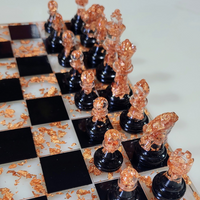 Golden Majesty Epoxy Chess Set thumbnail