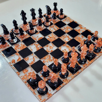Golden Majesty Epoxy Chess Set thumbnail