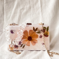 White Epoxy Floral Clutch thumbnail