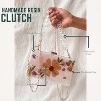 White Epoxy Floral Clutch thumbnail