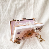 White Epoxy Floral Clutch thumbnail