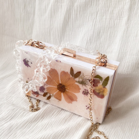 White Epoxy Floral Clutch thumbnail