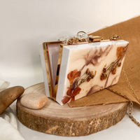 Unique Versatile White Resin Handmade Clutch thumbnail