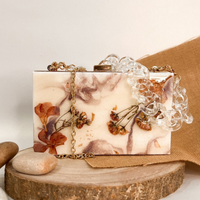 Unique Versatile White Resin Handmade Clutch thumbnail