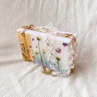 Garden Theme Floral Resin Clutch thumbnail