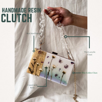 Garden Theme Floral Resin Clutch thumbnail