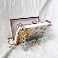 Garden Theme Floral Resin Clutch thumbnail