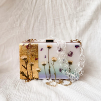 Garden Theme Floral Resin Clutch thumbnail