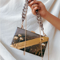 Black Handmade Floral Clutch thumbnail