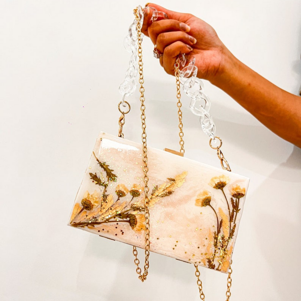 Luxury White Epoxy Clutch