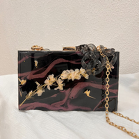 Statement Black Epoxy Clutches with Real Dried Flowers thumbnail