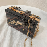Statement Black Epoxy Clutches with Real Dried Flowers thumbnail