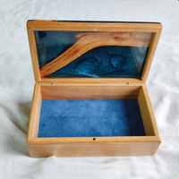 Oceanscape Blue Epoxy Resin Jewelry Box thumbnail