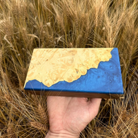 Epoxy Blue Pearl Box from Oak Wood thumbnail