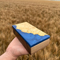 Epoxy Blue Pearl Box from Oak Wood thumbnail