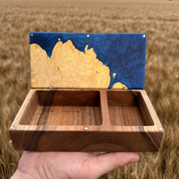 Epoxy Blue Pearl Box from Oak Wood thumbnail