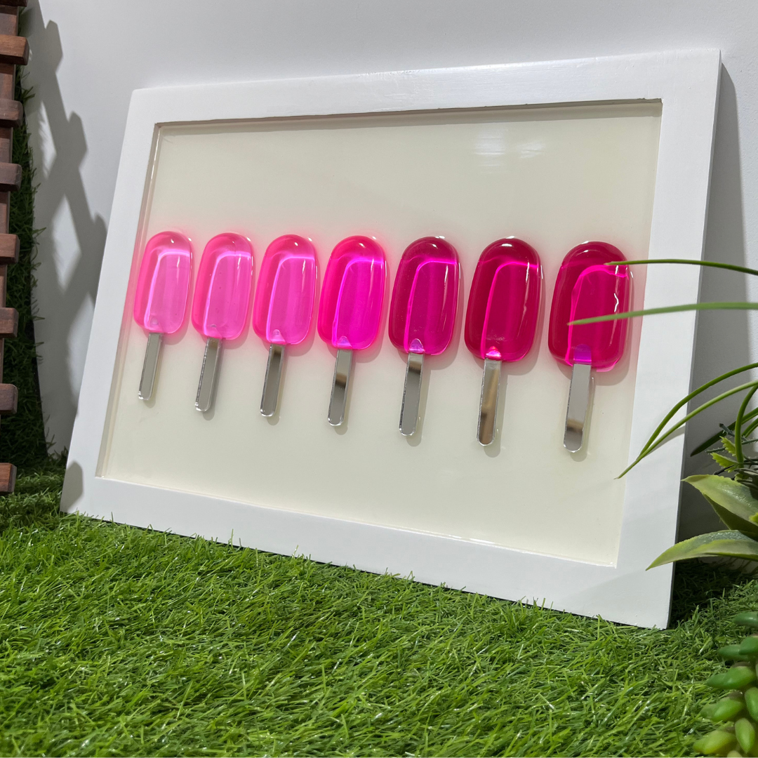 Epoxy Baby Girl Popsicle Wall Hanging