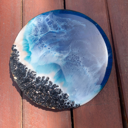 Beach Theme Epoxy Resin Coaster