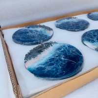 Beach Theme Epoxy Resin Coaster thumbnail