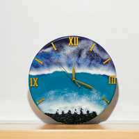 Beach View Epoxy Resin Wall Clock thumbnail