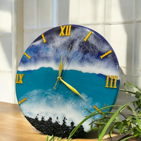 Beach View Epoxy Resin Wall Clock thumbnail