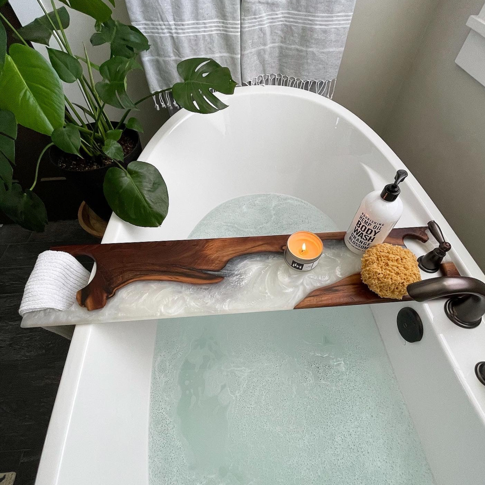 Handcrafted Resin Bath Bliss Tray