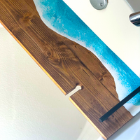 Ocean Waves Epoxy Bathtub Tray thumbnail