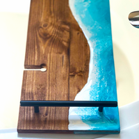 Ocean Waves Epoxy Bathtub Tray thumbnail