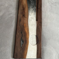 Live Edge Walnut Epoxy Resin Tub Caddy thumbnail