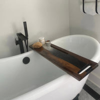Live Edge Walnut Epoxy Resin Tub Caddy thumbnail